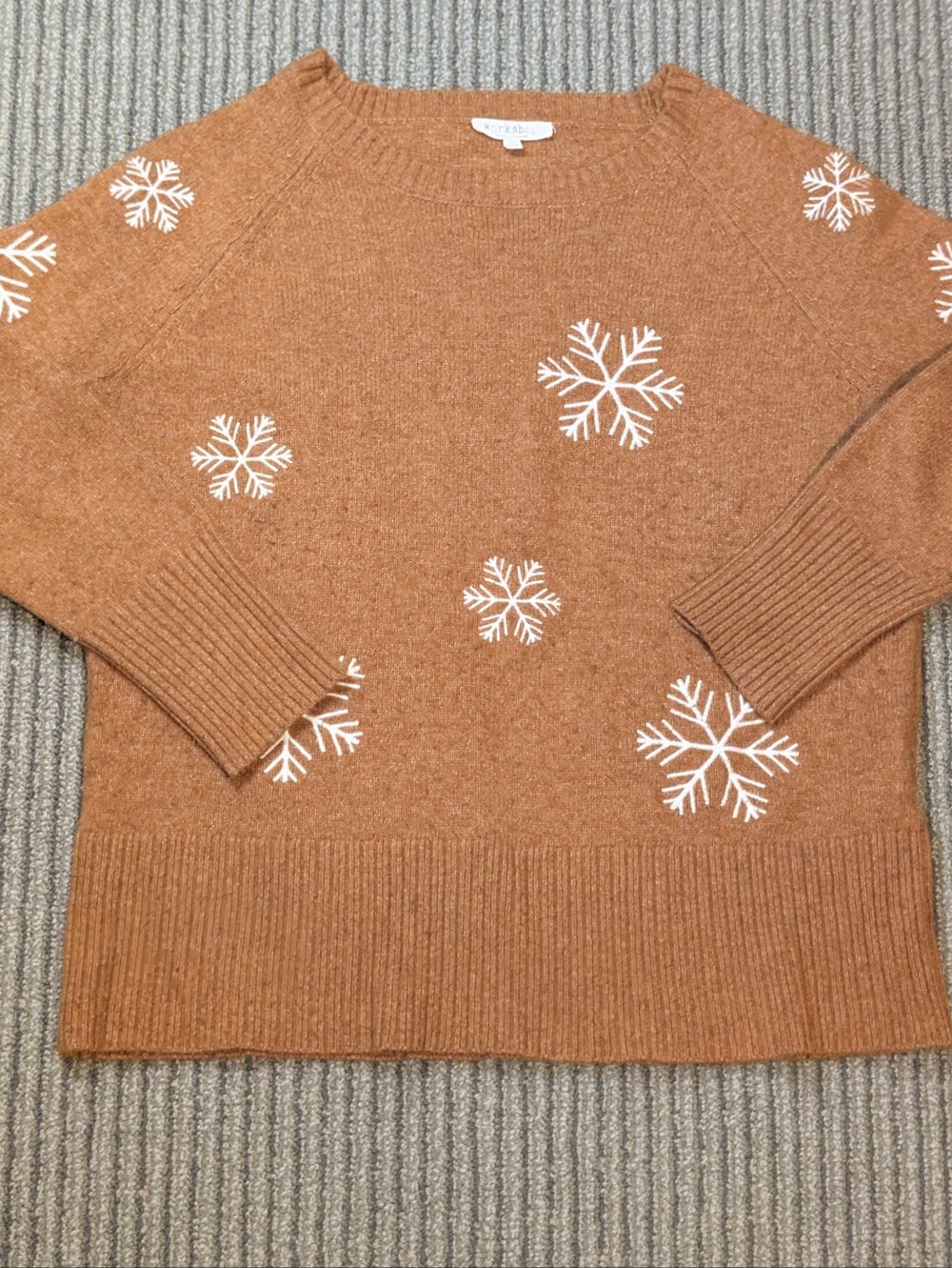 Workshop Cozy Snowflake Crewneck Sweater - Rust